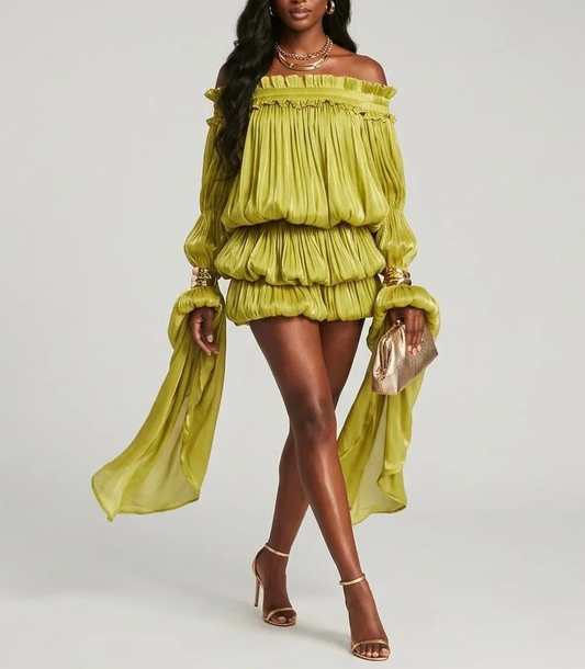 Off Shoulder Ruffle Dress