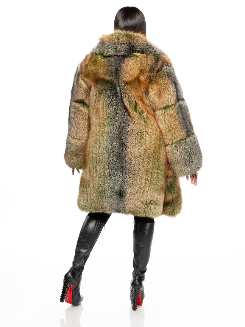 Fox Fur Mid-length Coat