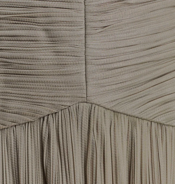 Pleated Chiffon Maxi Dress