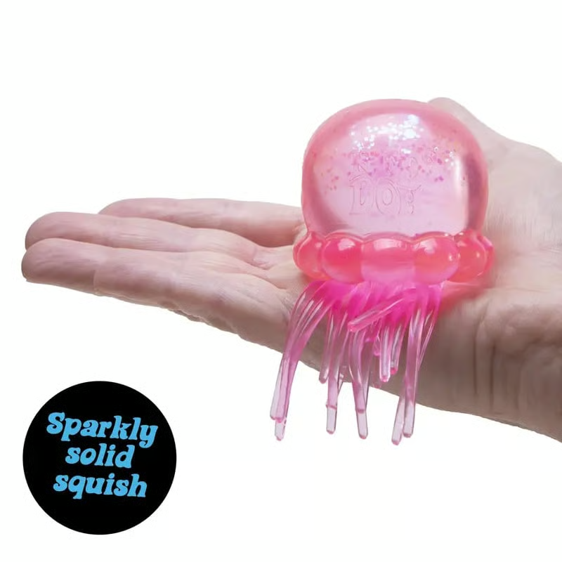 NeeDoh Schylling Jellyfish Squish – Soft Gel-Filled Sensory Squeeze Toy for Home, Office & Travel