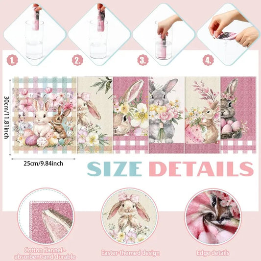 🐰 ✨ Easter Bunny Reusable Paper Towels-30pcs