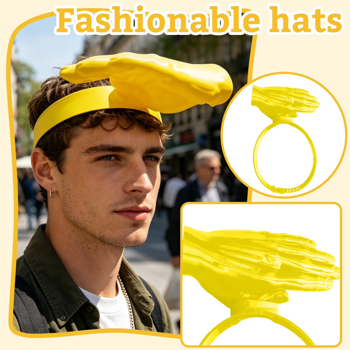 2026 New Palm-Sized Sun Hat, 3D Hand Shape Funny Palm Shade Visor
