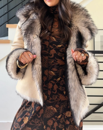 Double-Face Faux Fur Coat