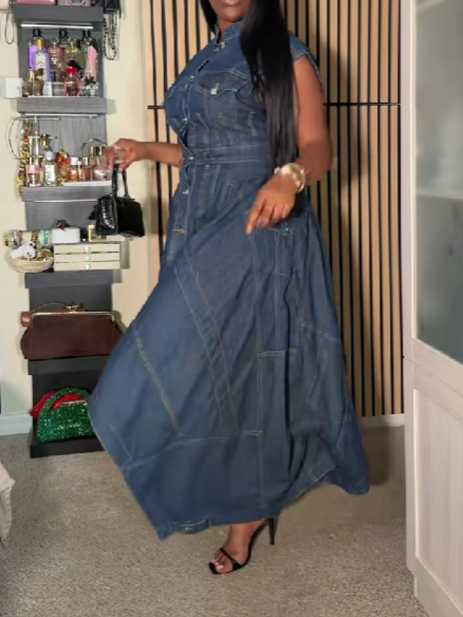 Asymmetric Skirt Denim Skirt