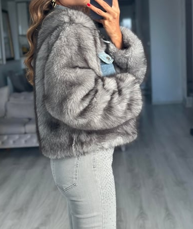 Fancy Faux Fur Denim Jacket