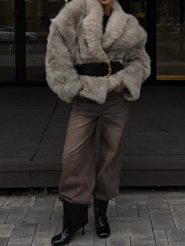 Fancy Warp Faux Fur Jacket