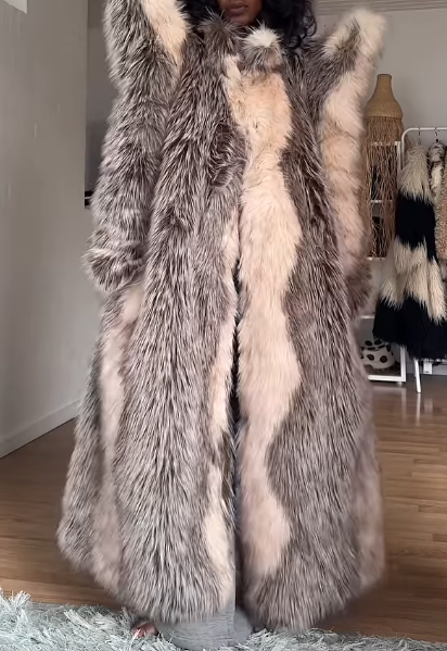Statement Shoulder Faux Fur Coat